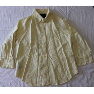Lauren Ralph Lauren Button Up 100% Linen Shirt Yellow Size 12
